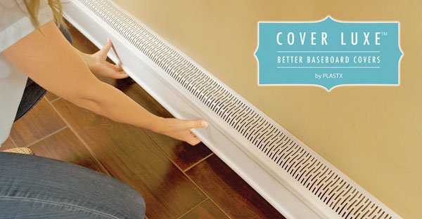 Baseboarders Premium Series 4 ft. Galvanized Steel Easy Slip-On Baseboard Heater Cover in White