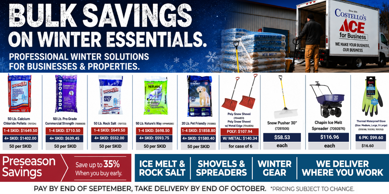 Ice Melt and Winter Supplies - Costello's Ace