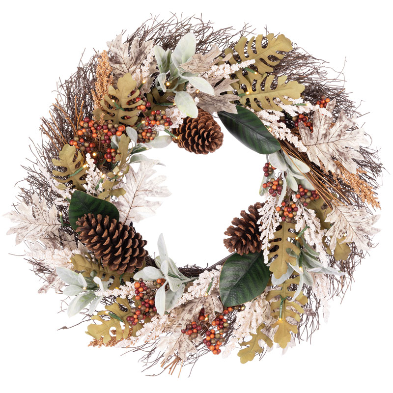 Celebrations LED Pre-lit 24"  Warm White Wreath
