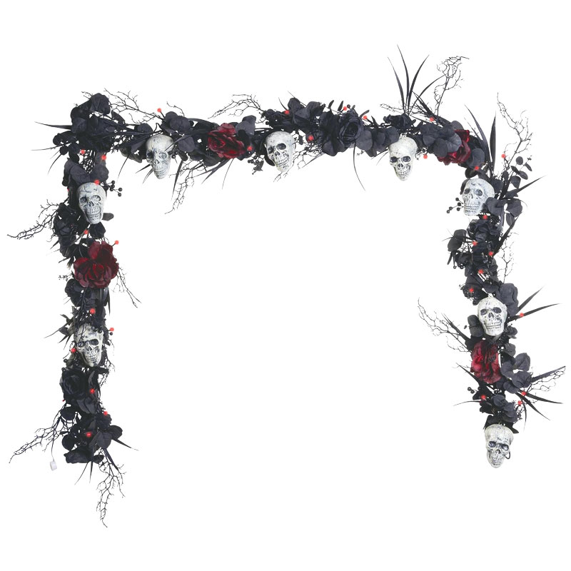 Celebrations LED Skull Halloween Garland, 9 Ft. 