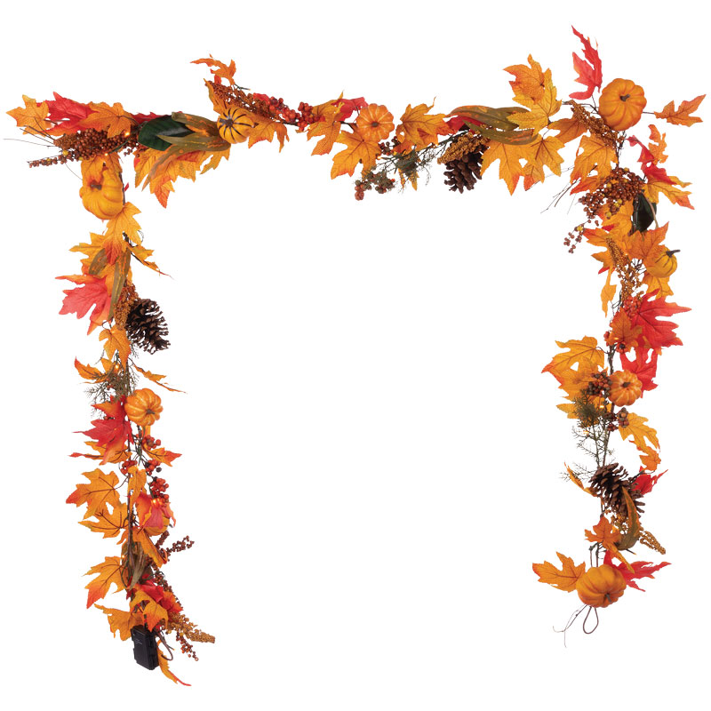 Celebrations Multicolored 35 Ct. LED Fall Harvest Garland, 9 ft.