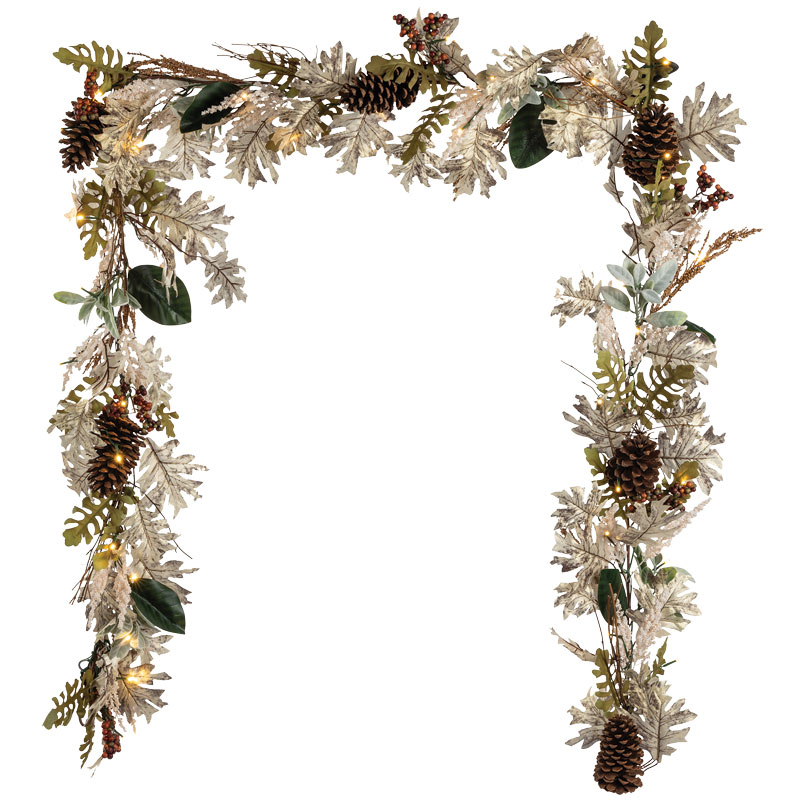 Celebrations LED Warm White Fall Garland, 9 Ft. 