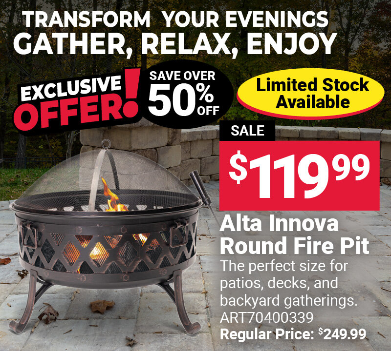 29.5" x 24.8" Alta Innova Fire Pit