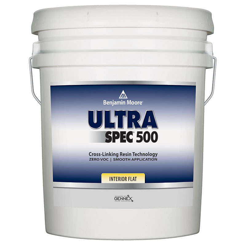Benjamin Moore® Ultra Spec® 500 White Flat Interior Paint. 5 Gal.