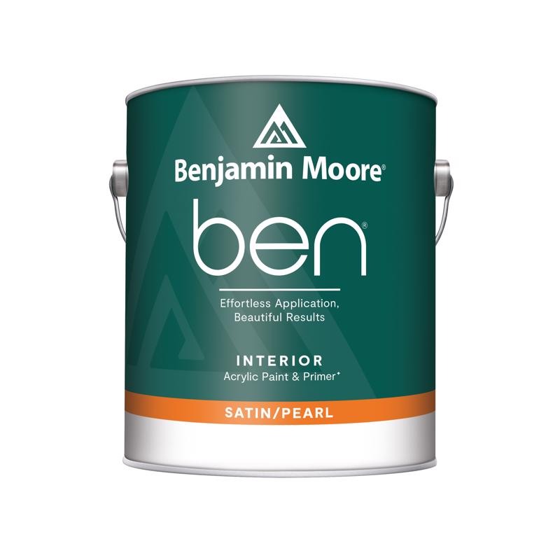 Benjamin Moore Ben Satin/Pearl Base 1 Paint and Primer Interior 1 gal