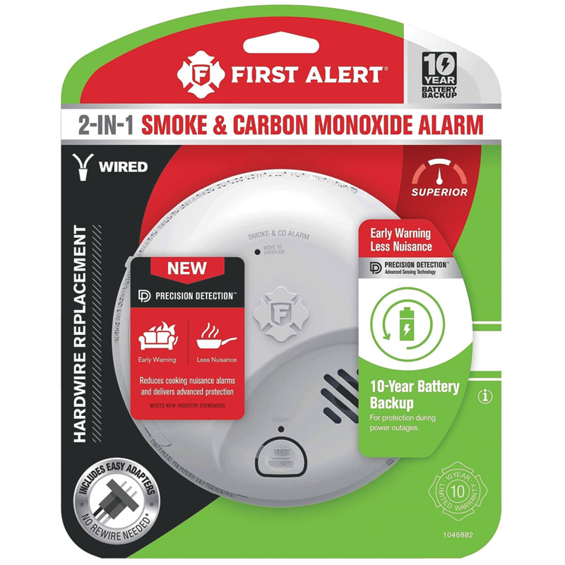 First Alert® 2-In-1 Hard-Wired Smoke & Carbon Monoxide Alarm