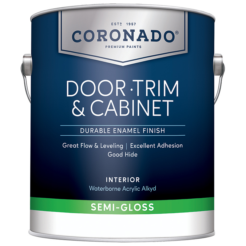 Coronado® Door Trim And Cabinet Interior Waterborne Acrylic Alkyd Semi Gloss Paint, 1 Gal.