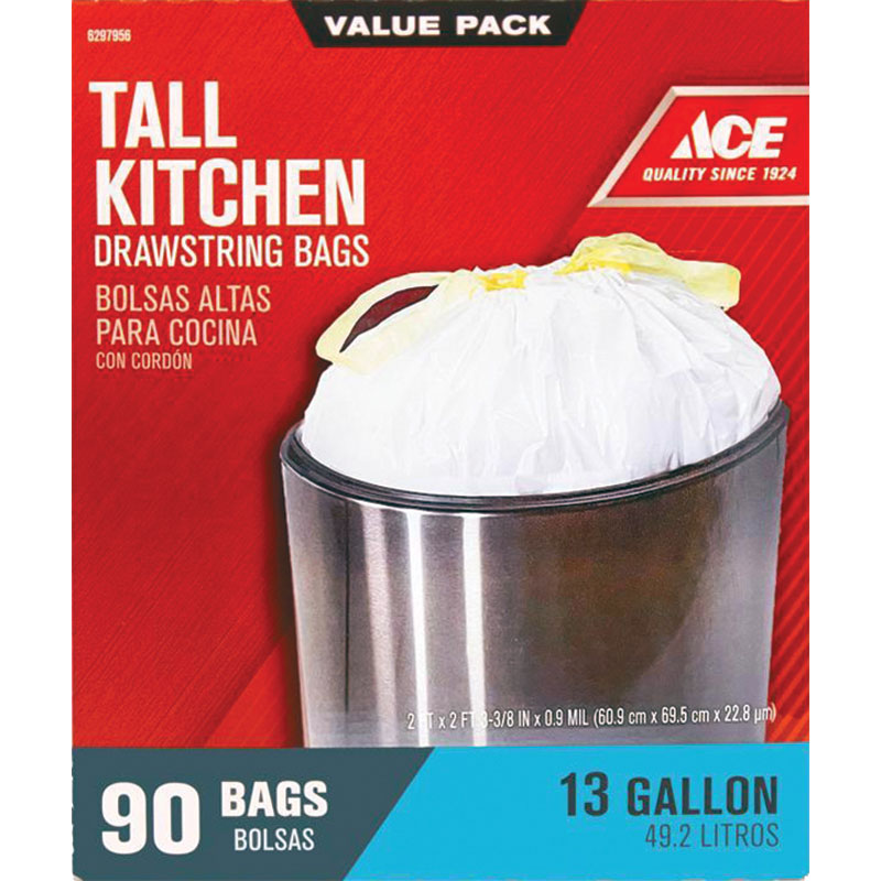 13 Gal. Ace® Tall Kitchen Trash Bags, 90/Ct.