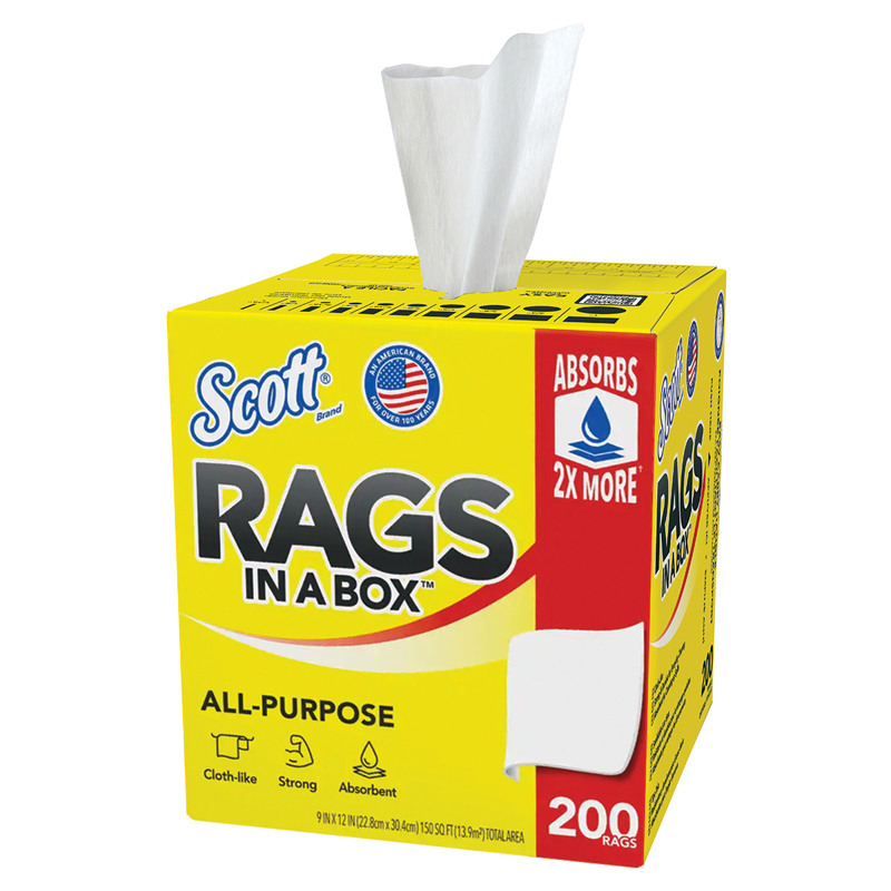 Scott® Rags In A Box All-Purpose, 200 Ct.