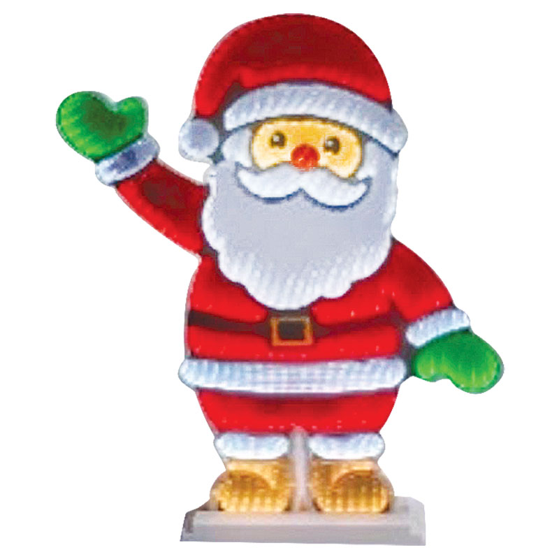 30" LED Infinity Santa Yard Decor