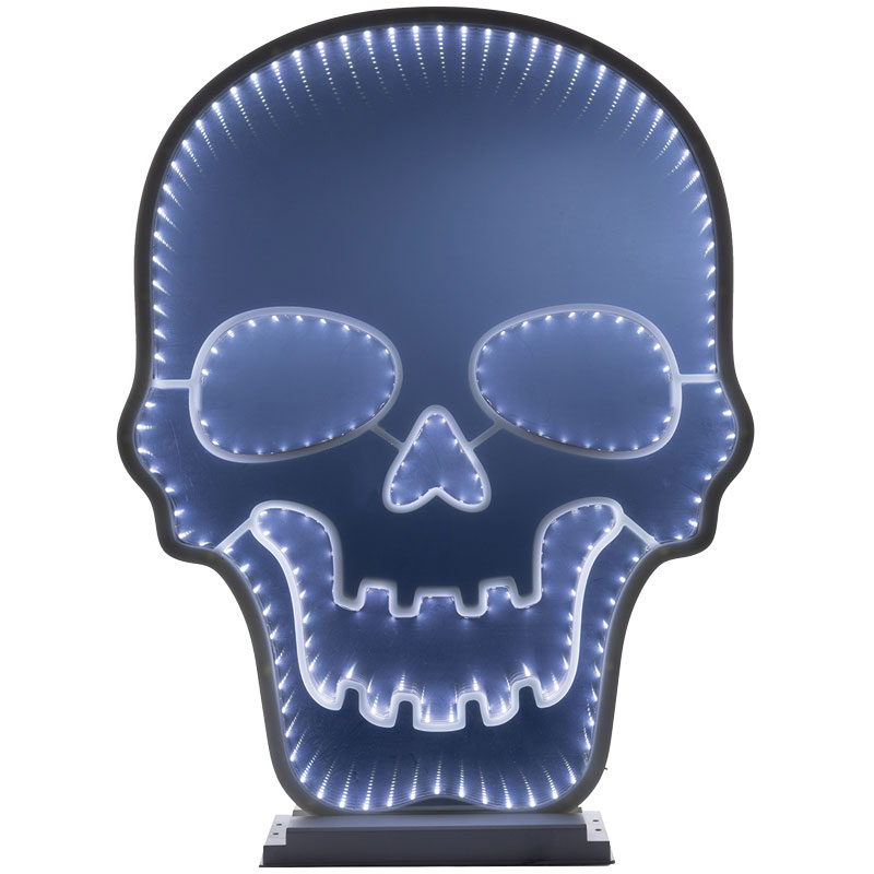 23" LED Skull Infinity Light Halloween Decor