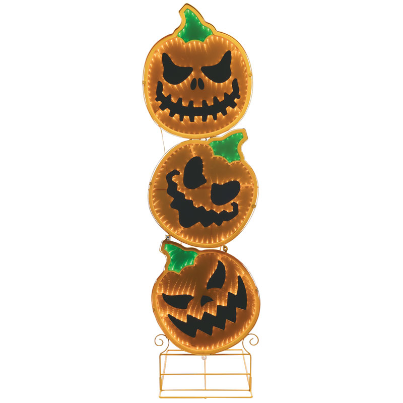 48" LED Pumpkins Infinity Light Halloween Decor