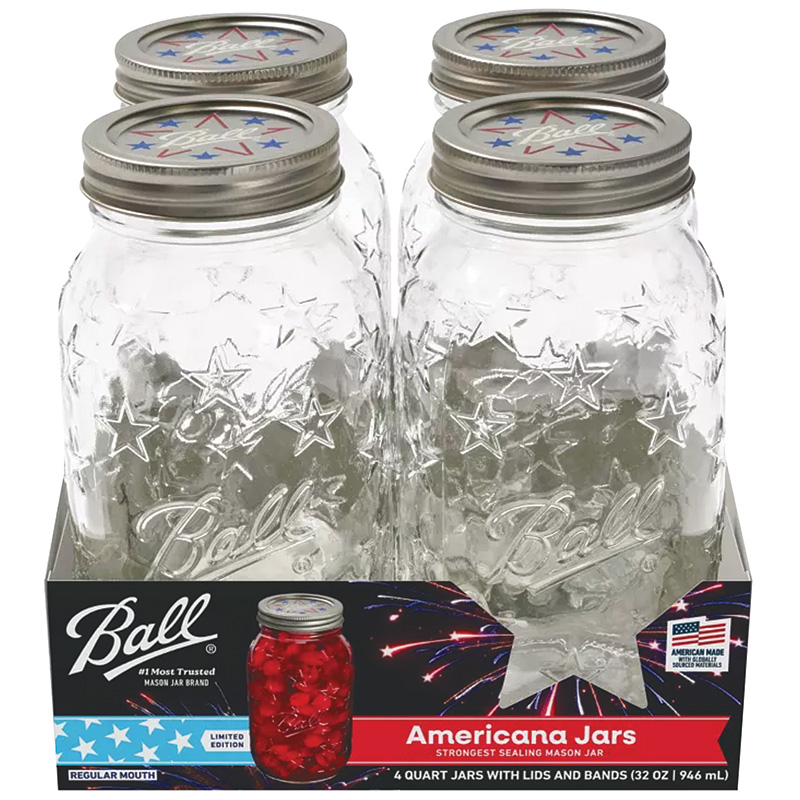 Ball Americana Regular Mouth Canning Jar 32 Oz., 4 pk