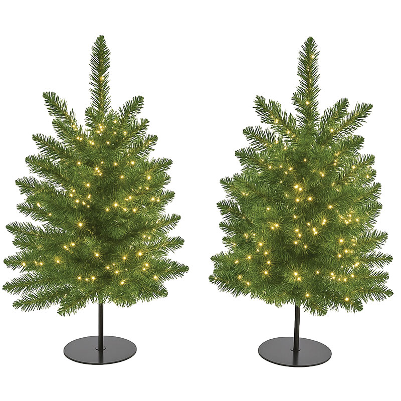 24" Celebrations LED Warm White Walkway Cascade Christmas Trees