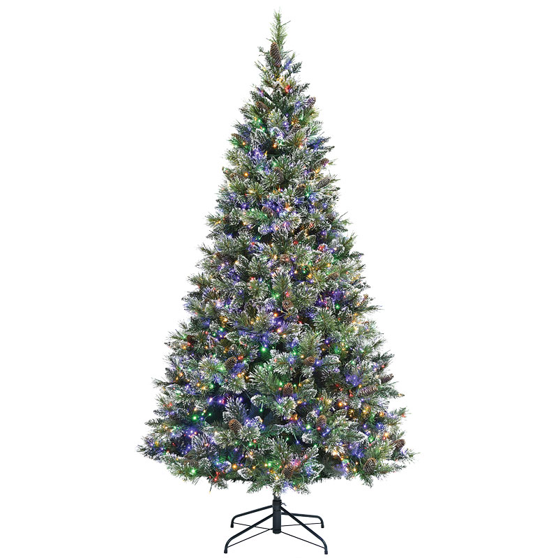 7.5' Holiday Bright Lights Tripoli Pine Sparkle Color Changing light Christmas Tree