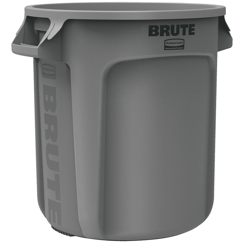 Rubbermaid® BRUTE® 10 Gal. Gray Plastic Garbage Can