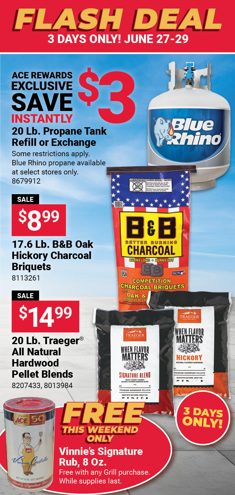 Grilling Fuel 3 Day Only Flash Deal!