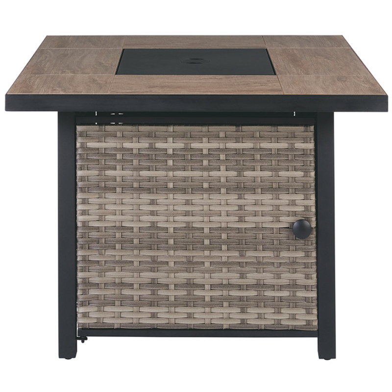 34" Steel Square Propane Fire Pit