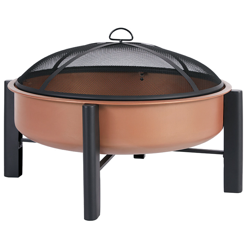 30" Steel Modern Round Wood Fire Pit