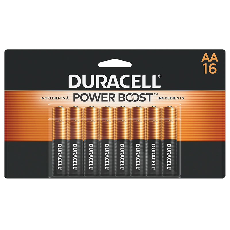 Duracell® "AA" Alkaline Batteries Value Pack, 16/Pk.