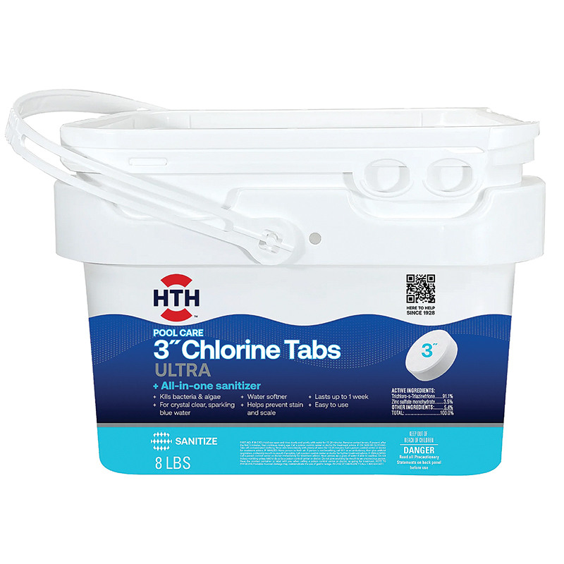HTH® Pool Care 3" Chlorine Tabs Ultra, 8 Lb.