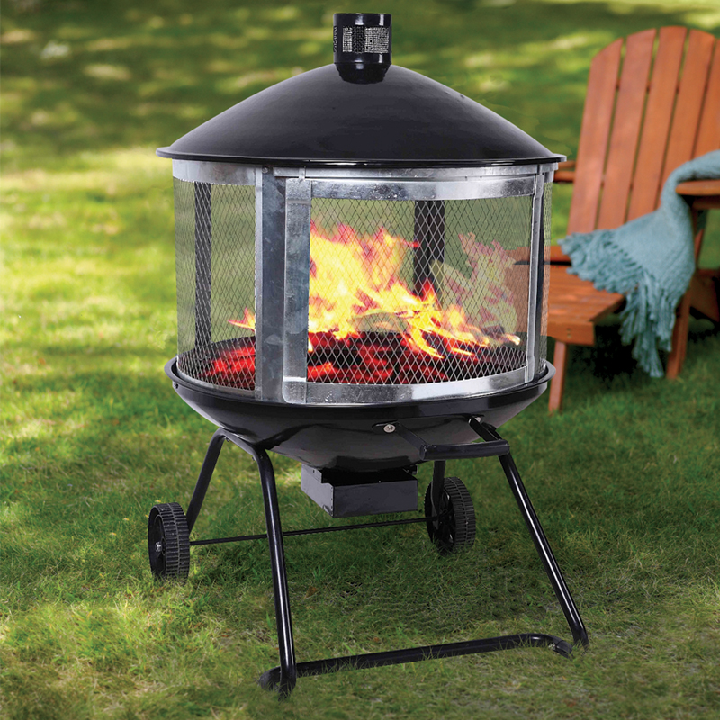 28" Ace Living Accents Steel Black Fire Pit