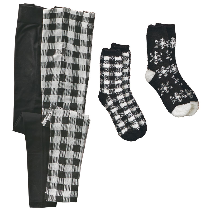 Muk Luks® Womens Legging & Cozy Sock Set
