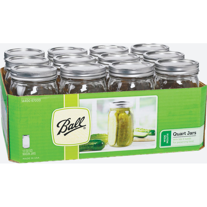 Ball® Wide Mouth 1 Qt. Mason Jars, 12/Pk.