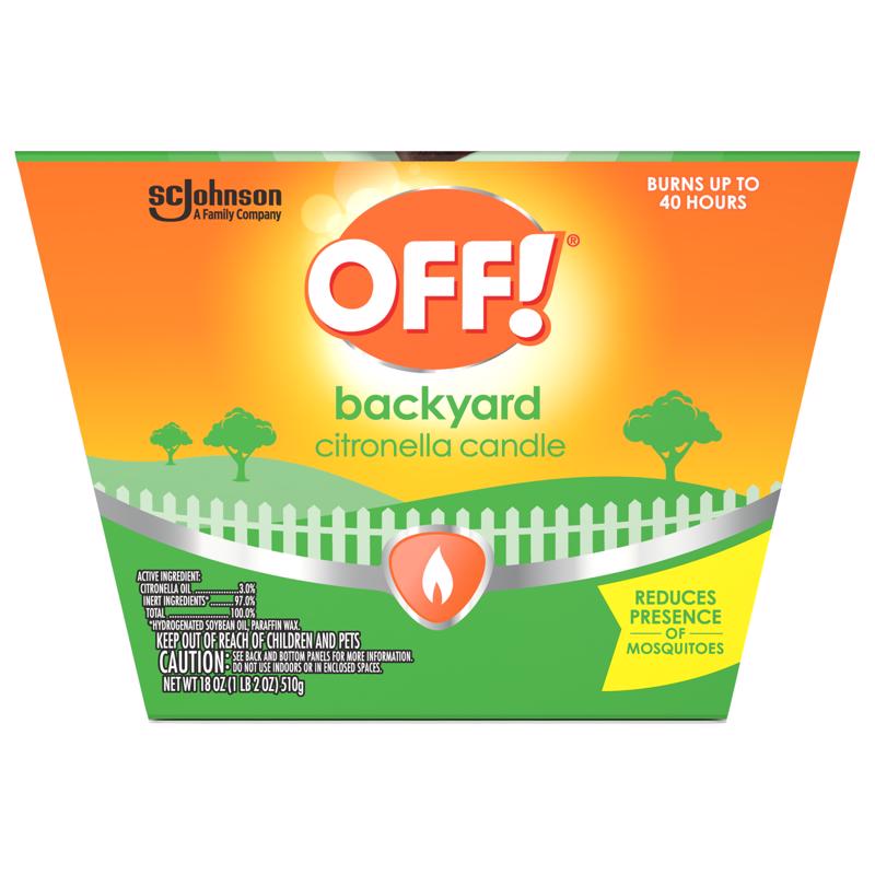 OFF! Citronella Candle Solid, 18 Oz.