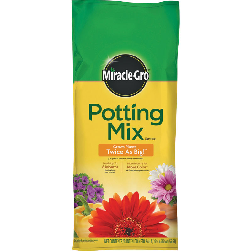 Miracle-Gro® Potting Mix With Fertilizer, 2 Cu. Ft.