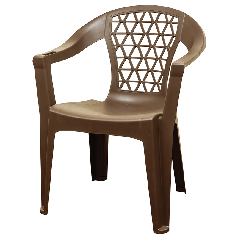 Adams Penza Brown Polypropylene Frame Stackable Chair