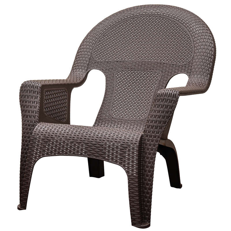 Adams Brown Polypropylene Frame Woven Lounge Chair