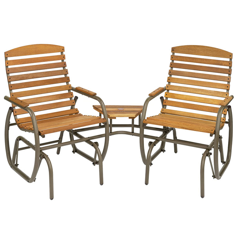 Jack Post Country Garden 2 Person Taupe Steel Tete-a-Tete Glider