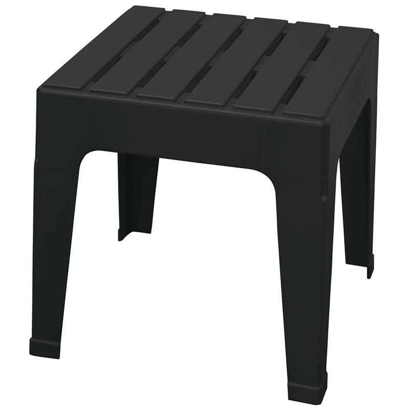 Adams Big Easy Black Square Resin Stackable Side Table