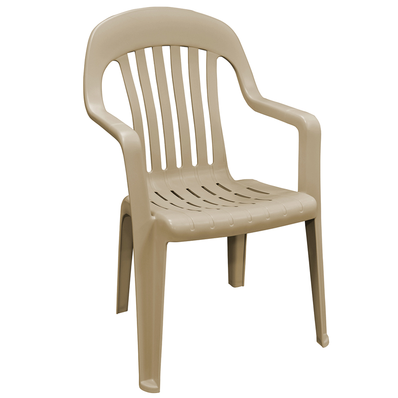 Adams Resin Frame High Back Chair - Biscuit