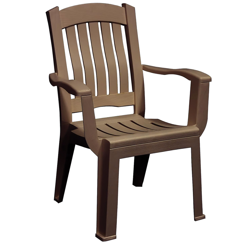 Adams Brentwood Earth Brown Resin Frame High Back Chair