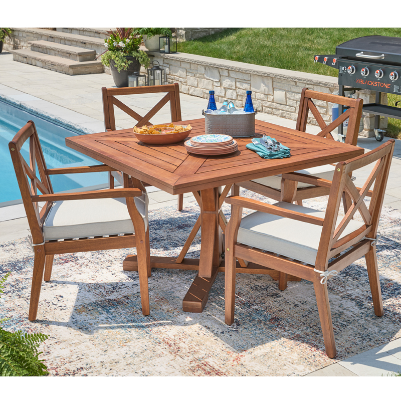 Living Accents 5 Pc. Wood Farmhouse Dining Set