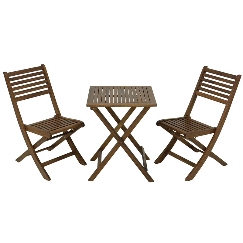 Living Accents 3 Pc. Brown Wood Bistro Set