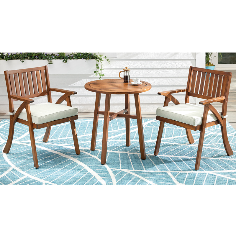 Living Accents 3 Pc. Brown Wood Bistro Set