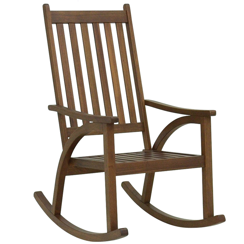 Living Accents Natural Wood Frame Rocking Chair