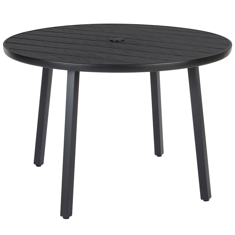 Living Accents Black Round Metal Dining Table