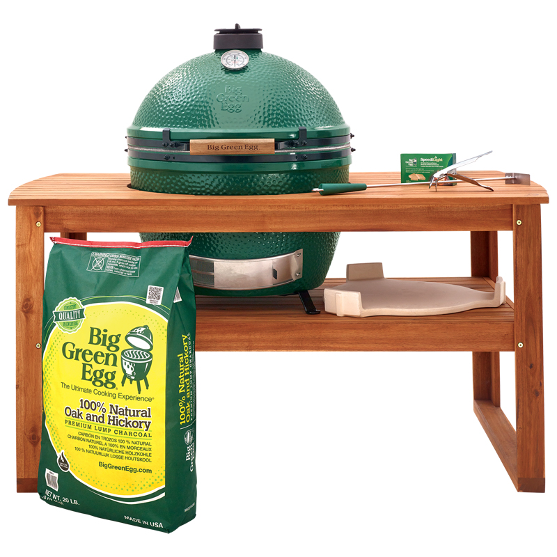 Big Green Egg® X‑Large Ceramic Grill  & Smoker In Acacia Table