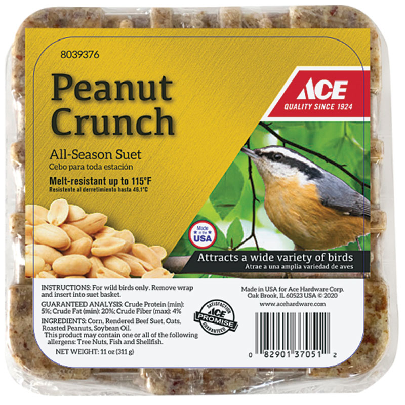 Ace® Peanut Crunch Bird Suet, 11 Oz.