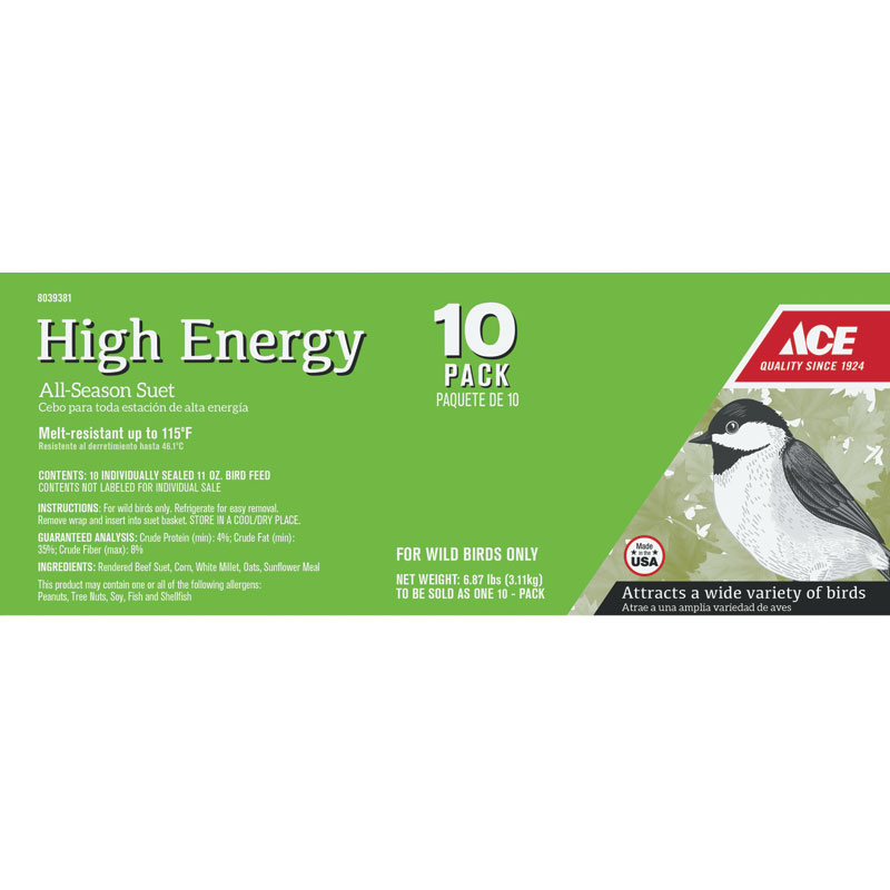 Ace® High Energy Suet, 10/Pk.