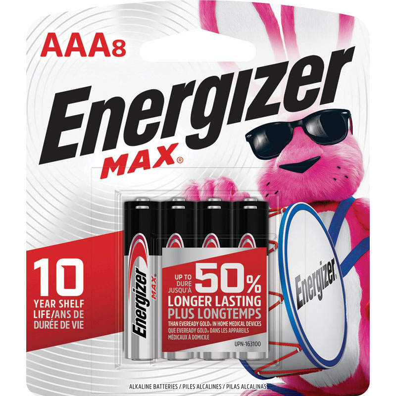 Energizer Max® AAA Alkaline Batteries, 8/Pk.