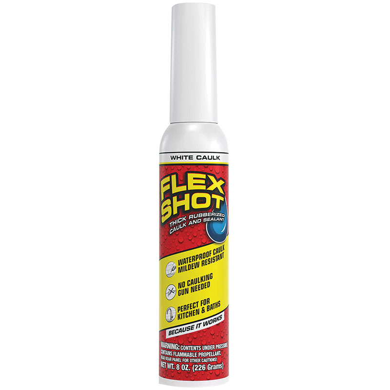 Flex Shot® White Rubberized Caulk & Sealant, 8 Oz.