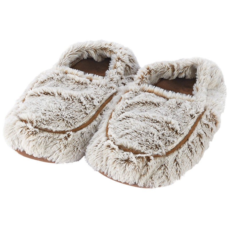 Warmies™ Brown/Grey Marshmallow Slippers