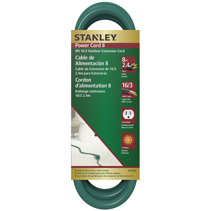 8' Stanley® Outdoor Green Extension Cord