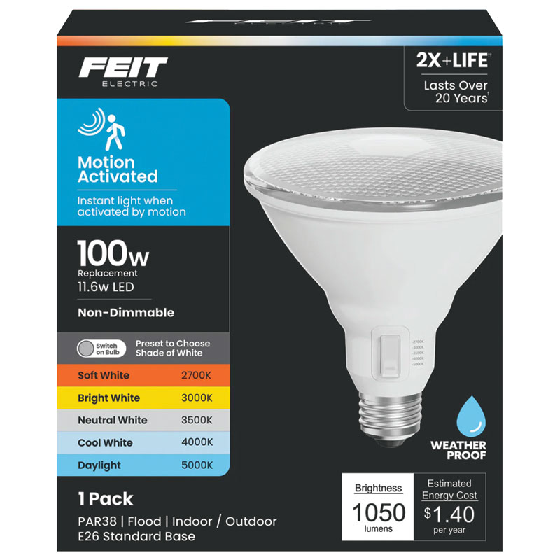 Feit LED Motion Activated Bulb Color Changing 100 Watt Equivalence