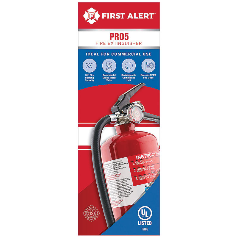 First Alert® PRO5 Rechargeable Heavy Duty Plus Fire Extinguisher